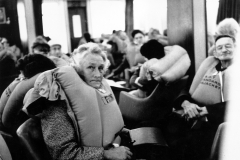 Passengers waiting wearing lifejackets