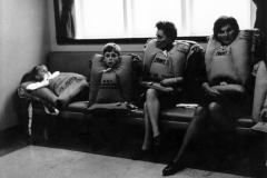 Women and children waiting in the Public Room.