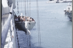 TEV Wahine lifeboat drill at Lyttleton 1966